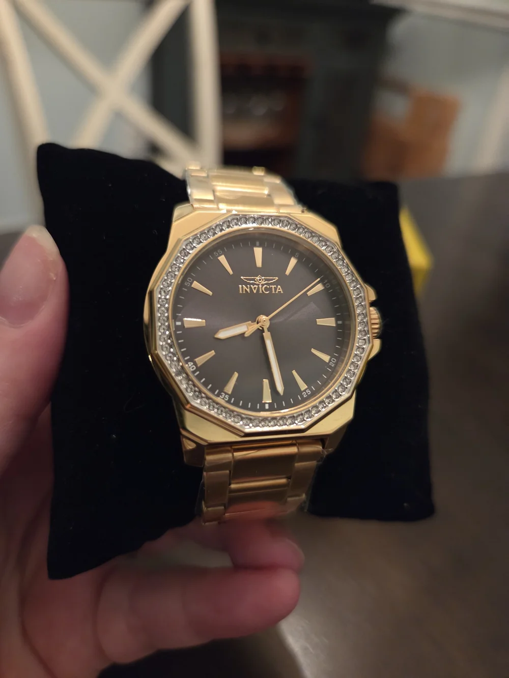 Invicta Womens Gold Tone Watch With Crystals